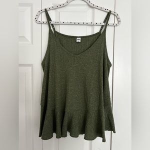 Old Navy peplum tank-green (size L)